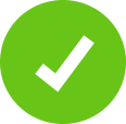 green circle with white check mark